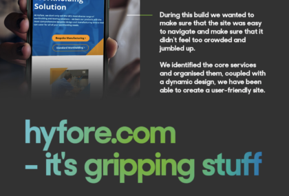 Hyfore.com its gripping stuff new website graphic
