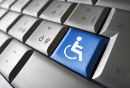Keyboard with disability sign